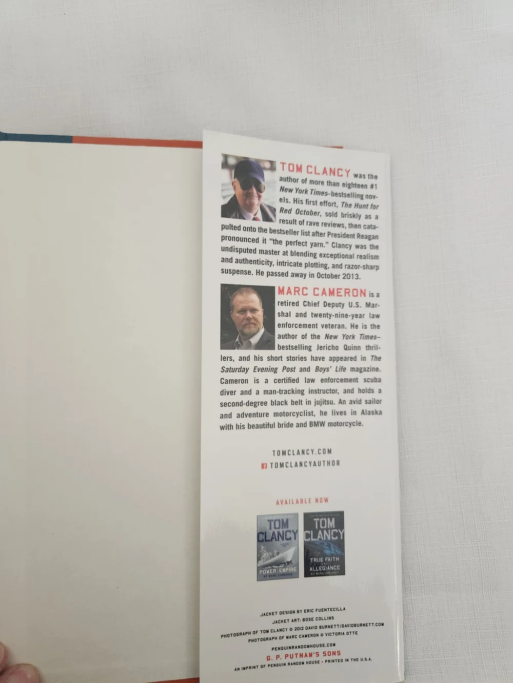 Tom Clancy's Oath of Office Hardcover Book